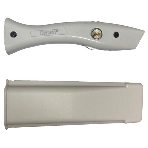 Janser White Dolphin Trimming Knife With Holster Renew Flooring Tools